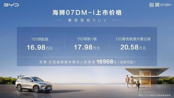 标杆比亚迪海狮07 DM-i西安上市标配天神之眼C+云辇底盘家用SUV新(图1)